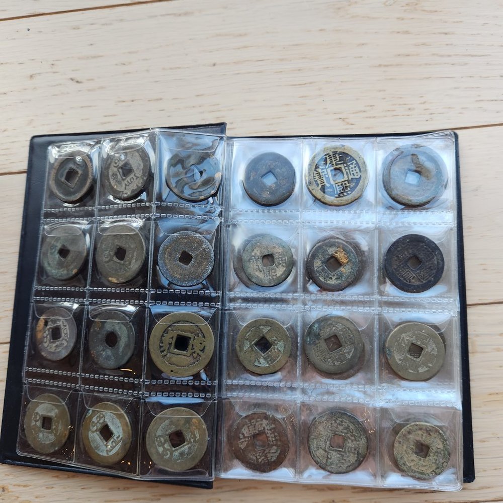 Coin Album of 120 Vintage Chinese Coins Lot B